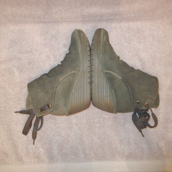 Fly London Yama Ankle Boots Size 38 7.5 8 Suede Platform Lug Wedge Slouchy Boho - Picture 6 of 10